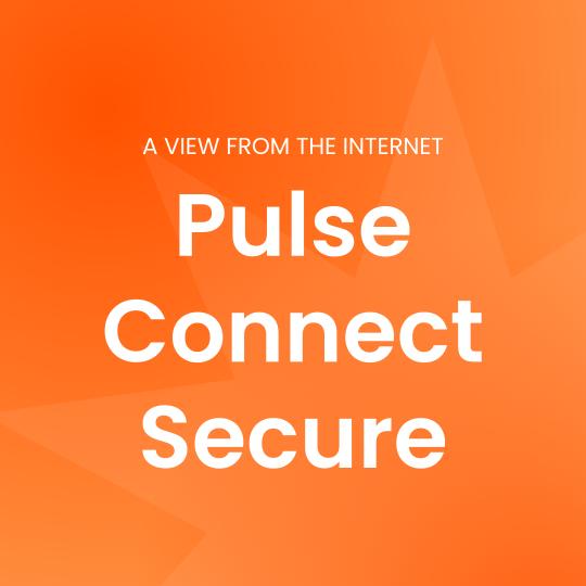 Pulse Connect Secure : Une vue de l'Internet