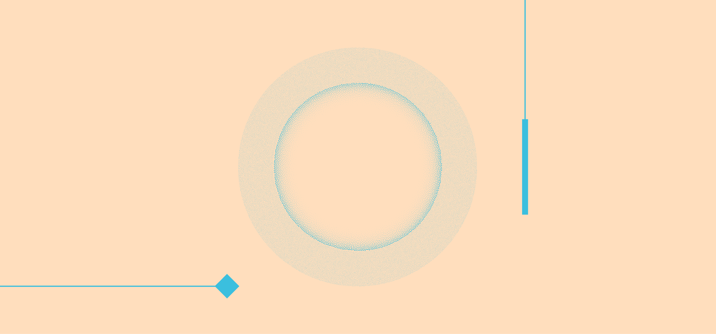 A peach background with concentric circles and lines in blue, resembling an abstract technical diagram or resource advisory