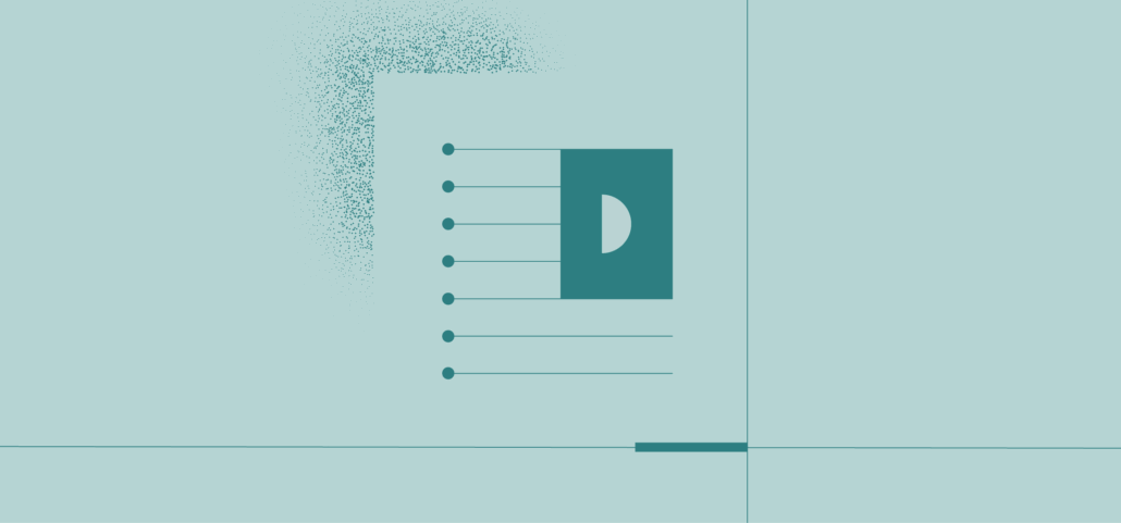 A diagram with a large letter D and connected lines, illustrating a resource or data structure.