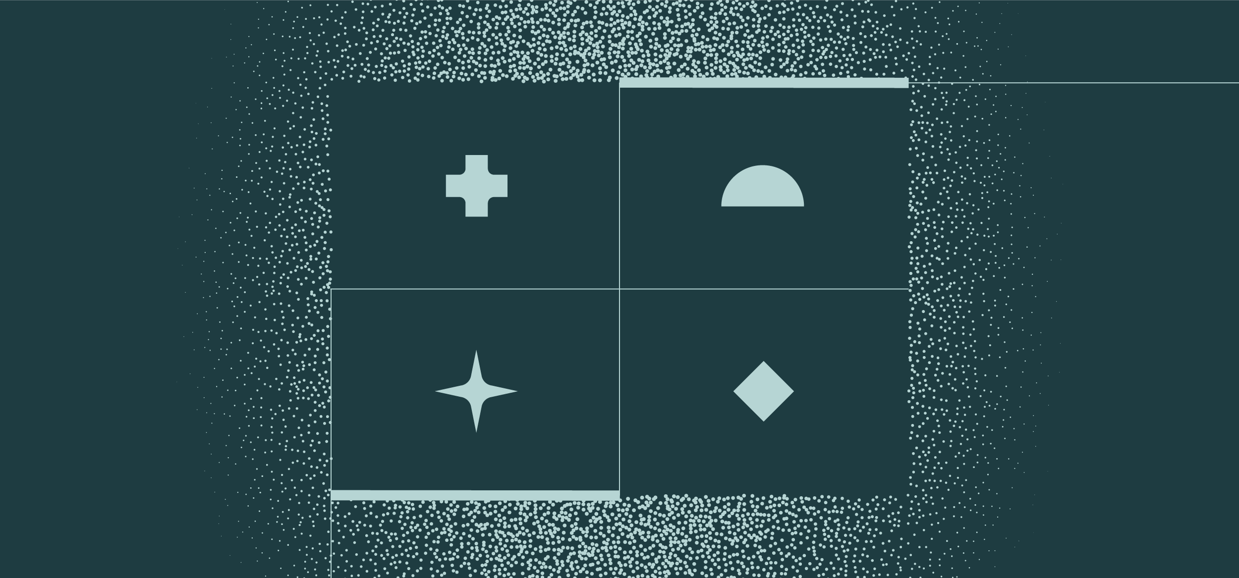 Icons representing resources or tools related to webinars, displayed on a dark background with dotted patterns.