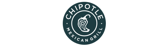 A circular Chipotle logo with a chili pepper and the words "Chipotle Mexican Grill" around the edge.