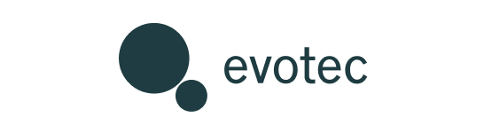 Censys Evotec logo features a dark teal circle with two smaller circles and the word "evotec" beside it.