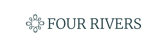 Censys Four Rivers logo features a stylized blue water droplet with four smaller droplets and the text "FOUR RIVERS".