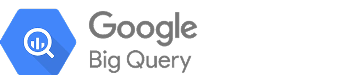 Google BigQuery logo with a magnifying glass icon inside a blue hexagon and the text "Google Big Query" beside it.