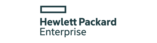 Hewlett Packard Enterprise logo with a stylized "HPE" symbol above the company name.