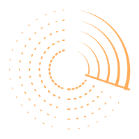 Orange radar-like icon with concentric circles and a highlighted sector indicating protocol detection.