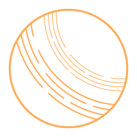 Orange circular icon with curved lines representing internet scanning and data flow.