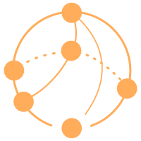 Orange icons representing interconnected circles and lines symbolize understanding oneself and personal connections.