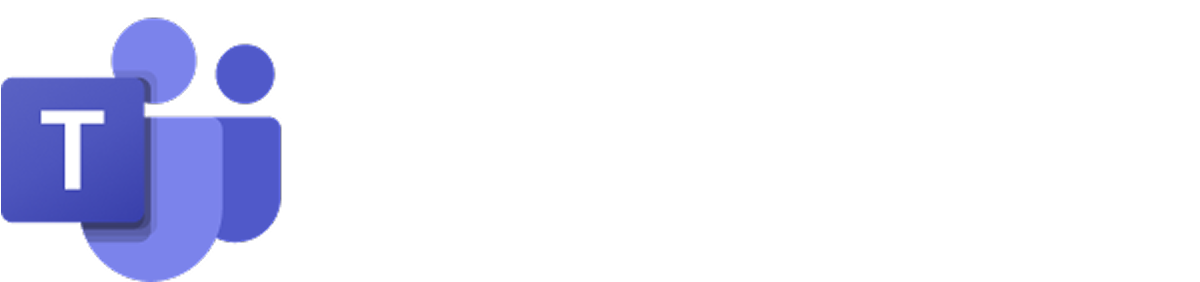 Microsoft Teams logo with a purple "T" icon and stylized user figures in shades of purple and blue.