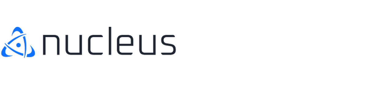 The Censys Nucleus logo features a stylized blue atom symbol next to the word "nucleus" in dark text.