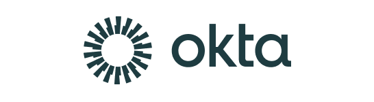 Censys Okta logo features a circular, radiating icon next to the lowercase "okta" text.