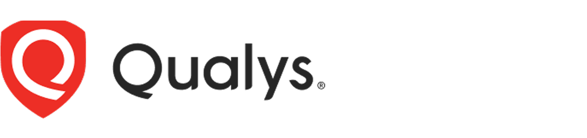 Censys and Qualys logos displayed side by side, with the Qualys name in black text next to a red shield-shaped icon with a