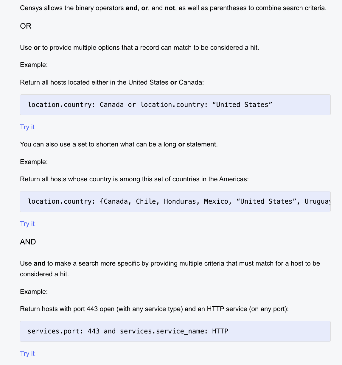 Censys Search Boolean Logic Query Examples