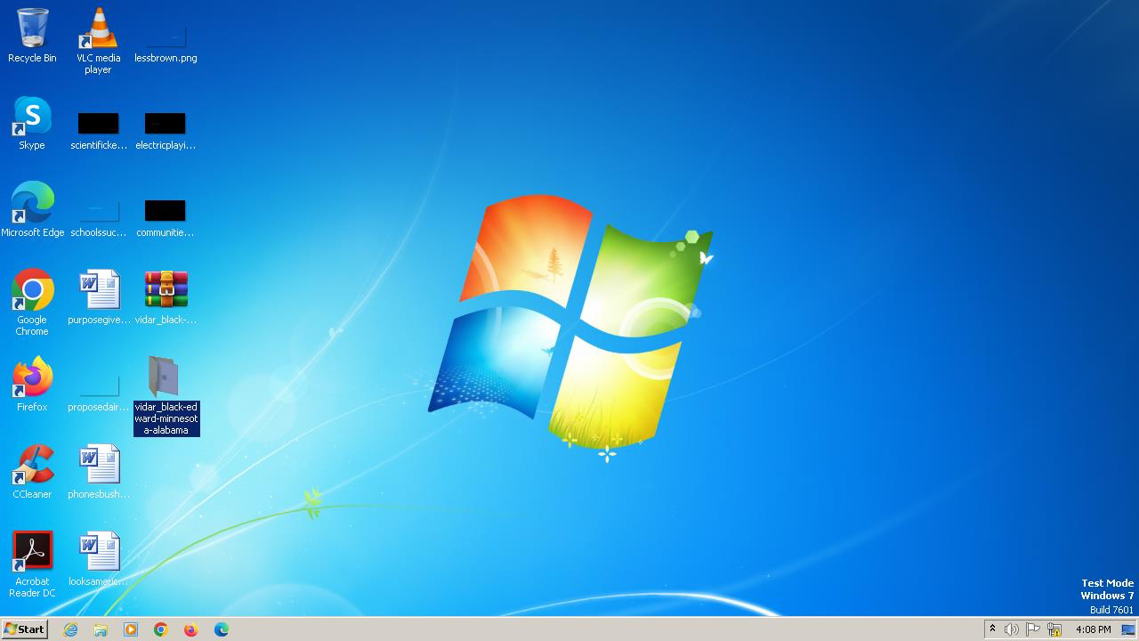 A desktop screenshot submitted to Vidar's C2