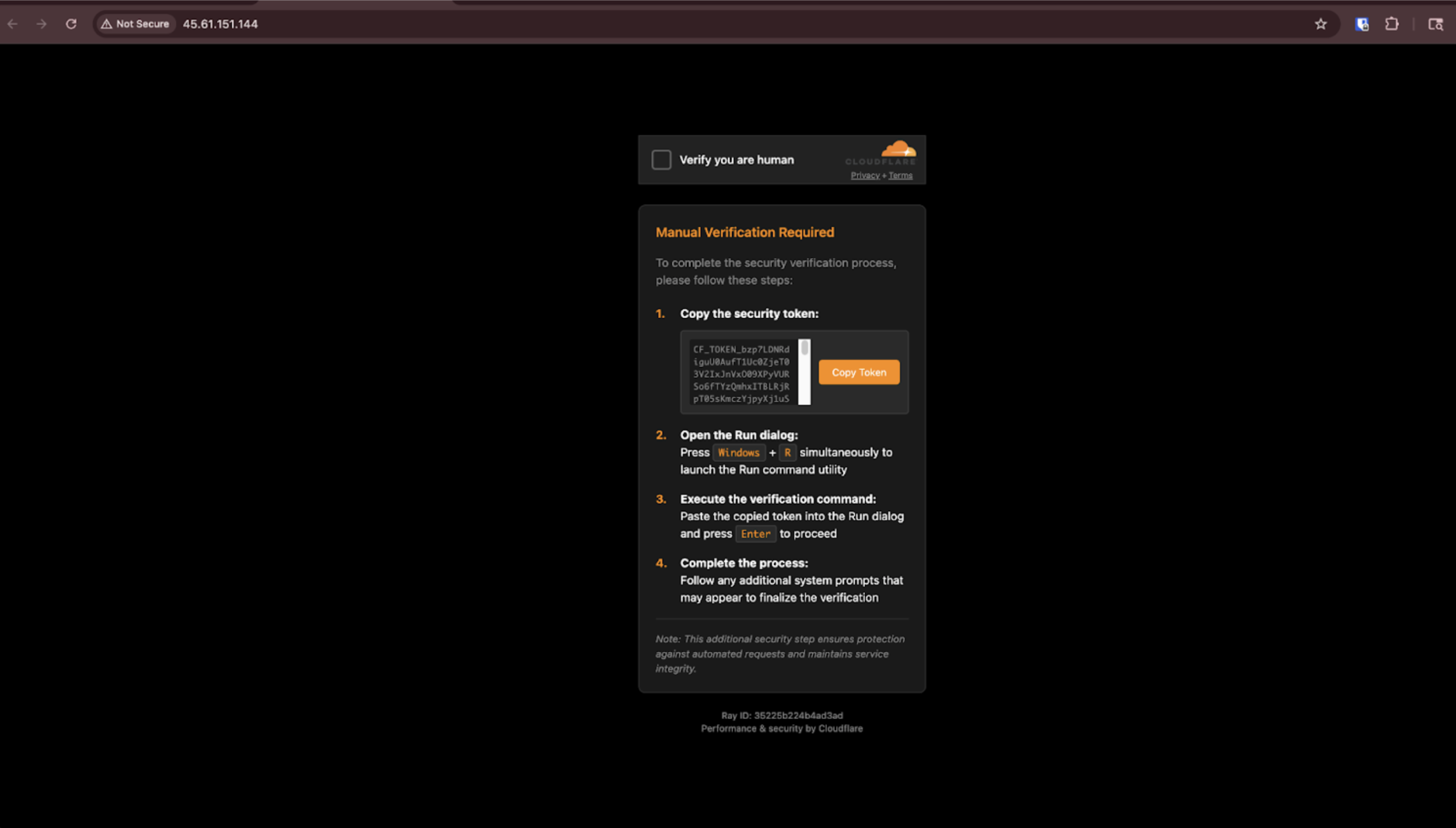 A screenshot leveraging inverted color scheme